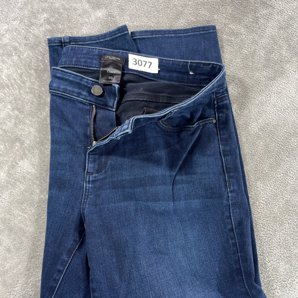 Ann‎ Taylor Factory Curvy Jeans Women 10 Dark Blue Skinny Denim Pants